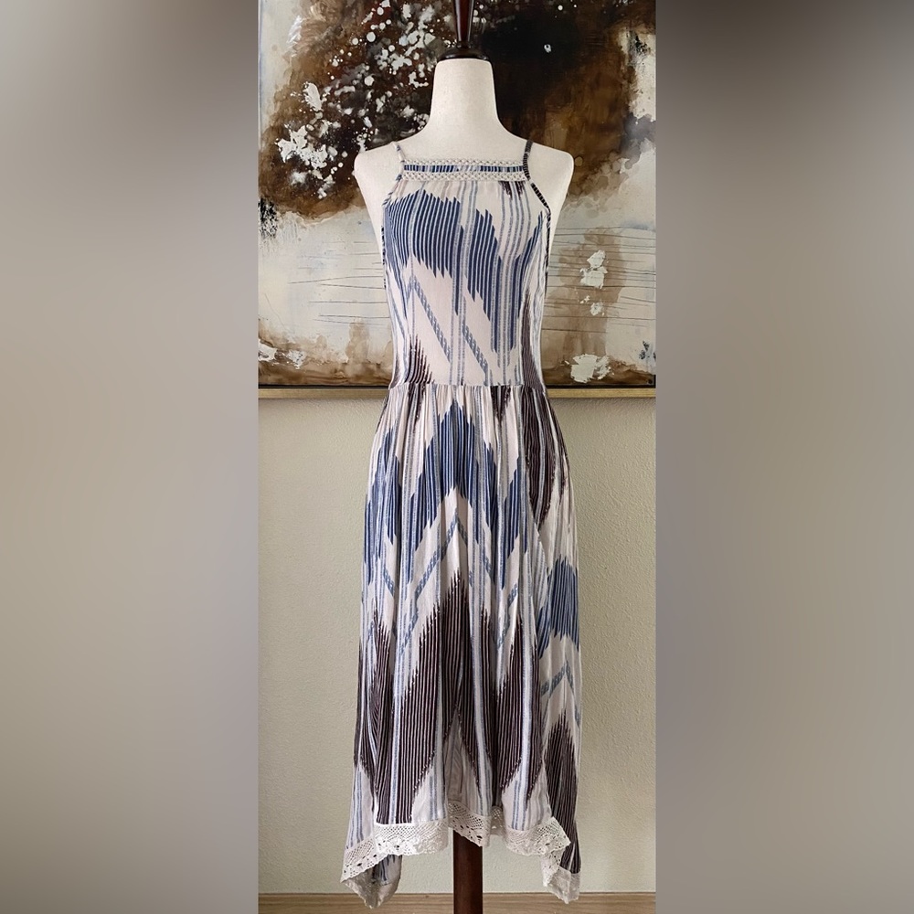 Vintage Abercrombie & Fitch hobo light summer maxi dress size M~